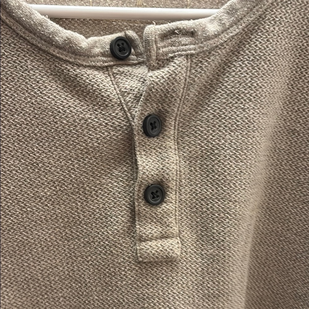Mutual Weave Men's Beige Sweater - Picture 3 of 4